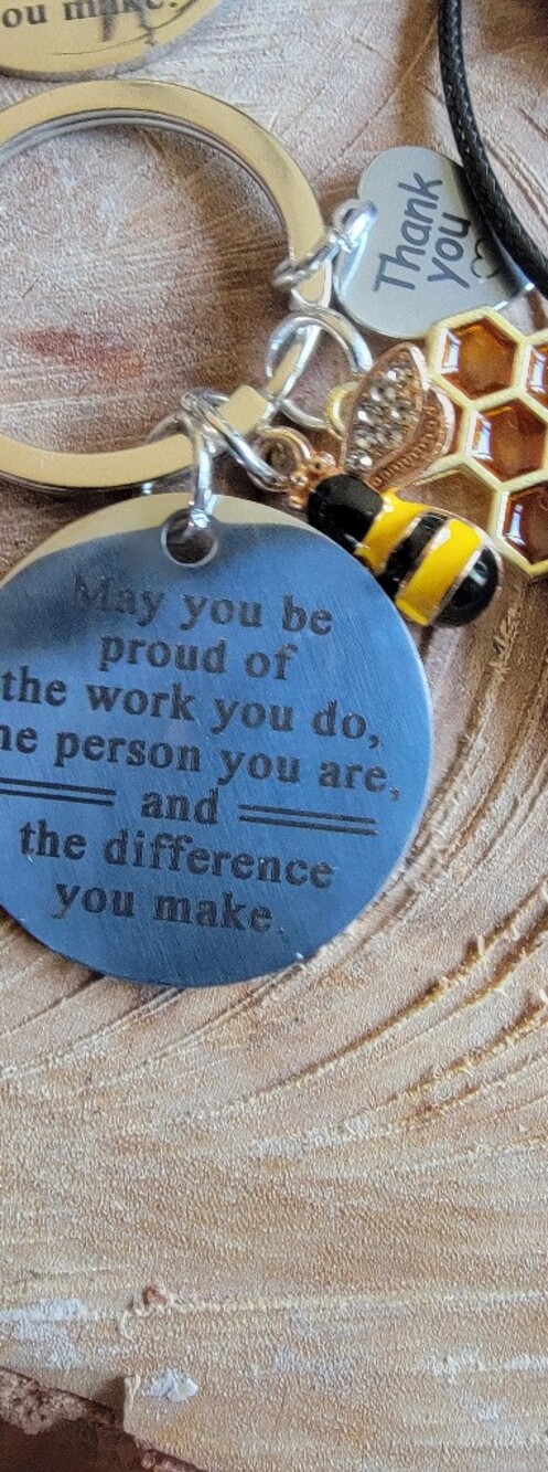 Handcrafted  Cabochones , Heart Stone Pendants & Inspirational Bee Keychains - Picture 2 of 4